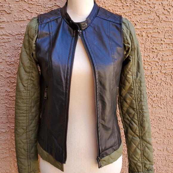 Leather  and Clothe Jacket XS - Picture 2 of 8